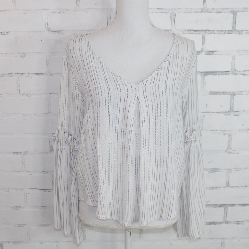 Vintage Havana Blue Striped Blouse